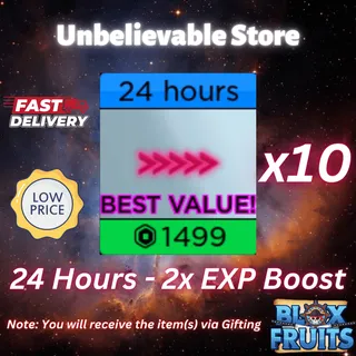 10x 24 Hours - 2x EXP Boost