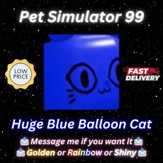 Huge Blue Balloon Cat