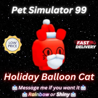 Holiday Balloon Cat