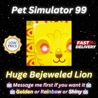 Huge Bejeweled Lion