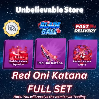 Red Oni Katana Set
