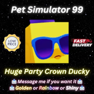 Huge Party Crown Ducky