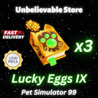 3x Lucky Eggs IX