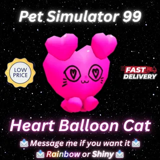 Heart Balloon Cat
