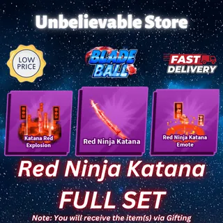 Red Ninja Katana Set