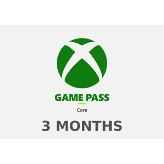 XBOX GAME PASS CORE 3 MONTHS GLOBAL KEY