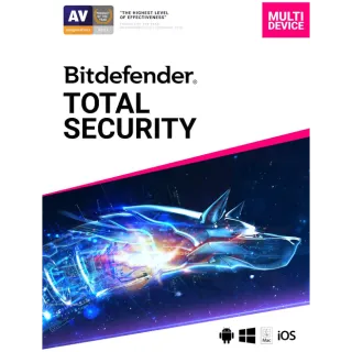 Bitdefender Total Security - 3 MONTHS 5 devices key