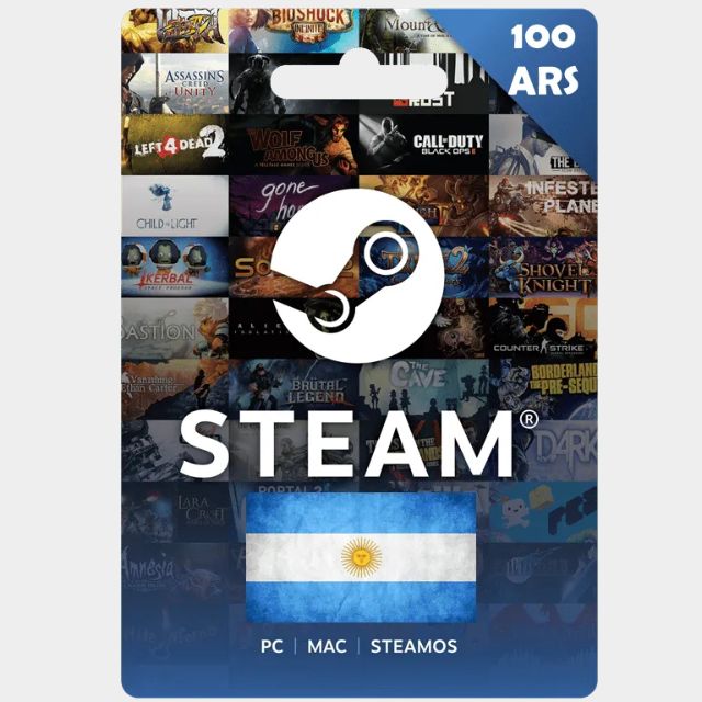 Steam Wallet Gift Card 100 ARS Key ARGENTINA *INSTANT - Steam Gift