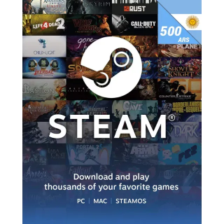 Steam Wallet Argentina Gift Card - Yolo Gaming.key