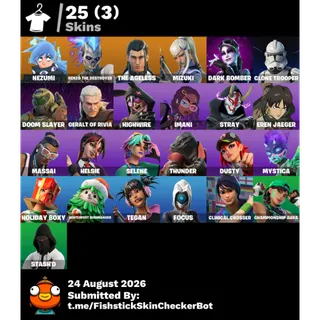 [PC/XBOX/PSN] 🔥 LEVEL 661 🔥 25 RARE SKINS 🔥DOOM SLAYER 💙 GERALT OF RIVIA 💀 CLONE TROOPER 🛡️ THE AGELESS 💪 FULL ACCESS✅