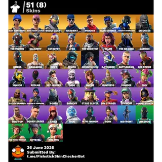 [PC/XBOX/PSN] 🔥 LEVEL 550 🔥 51 RARE SKINS 🔥BLUE TEAM LEADER 🔥 CALAMITY🔥CATALYST 🔥 THE VISITOR ⚔️ CARBON COMMANDO 🔥 FULL ACCESS✅