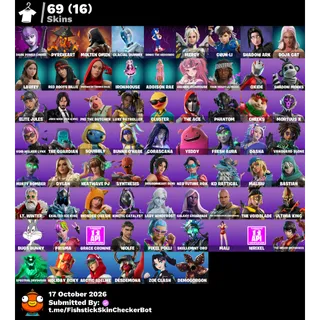 [PC/XBOX/PSN] 🔥 LEVEL 839 🔥 69 RARE SKINS 🔥SONIC THE HEDGEHOG 💙 DOJA CAT 💀 CHUN-LI 🛡️ MERCY ⚔️ LAUFEY 👑 FULL ACCESS✅