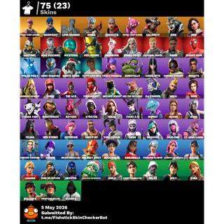 75 Skins | OG STW | Love Ranger + Ronin + Calamity + Dire + Mysterio | Level 1123 | 300 VB | PC/Xbox/PSN – Instant Delivery