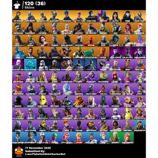 [PC/PSN/XBOX]  120 SKINS 🔥 OG STW💀BLUE SQUIRE 🛡️ ROYALE KNIGHT ⚔️ THE REAPER 💀  SNAKE EYES  💎 GRIDIRON 💎 CLUTCH ⭐ 