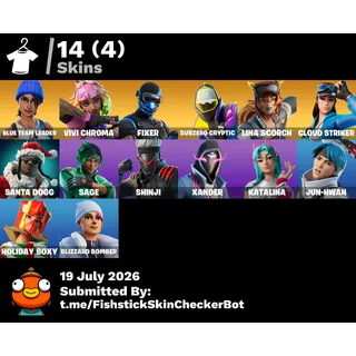 [PC/XBOX/PSN] 🔥LEVEL 397 🔥14 RARE SKINS 🔥SANTA DOGG 🔥BLUE TEAM LEADER 🔥CLOUD STRIKER🔥 SUBZERO CRYPTIC 🔥FULL ACCESS✅