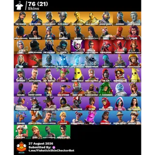 [PC/XBOX/PSN] 🔥LEVEL 952 🔥76 RARE SKINS🔥THE REAPER 🔥GOLD MIDAS 🔥GOLD BRUTUS 🔥BLUE SQUIRE 🔥ROYALE KNIGHT 🔥FULL ACCESS✅