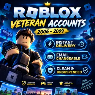 ⭐ OG 2006–2009 ⭐ VINTAGE ROBLOX ACCOUNT  ⭐RARE OLD USERNAME ⭐FULL ACCESS 🔐 EMAIL CHANGEABLE ⚡