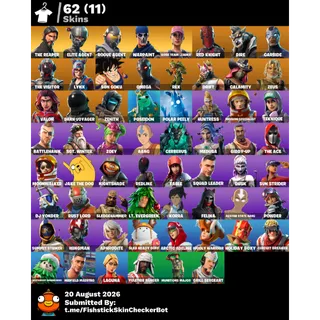 [PC/XBOX/PSN] 🔥 LEVEL 1157 🔥 62 RARE SKINS 🔥SON GOKU 🔥 THE REAPER 🔥 OMEGA 🔥 LYNX 🔥 DRIFT 🔥RED KNIGHT 🔥 FULL ACCESS✅