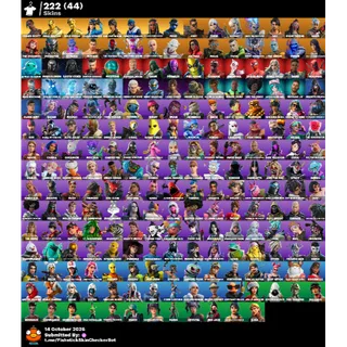 [PC/XBOX/PSN]🔥LEVEL 4190🔥222 RARE SKINS🔥RENEGADE RAIDER 🔥TRAVIS SCOTT🔥GOLD MIDAS 🔥GOLD BRUTUS🔥FULL ACCESS🔥EMAIL CHANGEABLE ✅