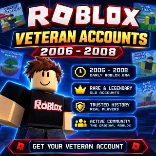 ⚡ ROBLOX OG 2006–2008 ⚡ LEGACY VINTAGE ACCOUNT 🔥 FULL ACCESS 🔐 EMAIL CHANGEABLE ⚡