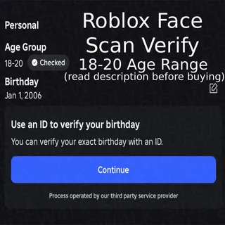 Roblox Age Verified Account (18-20 Range)