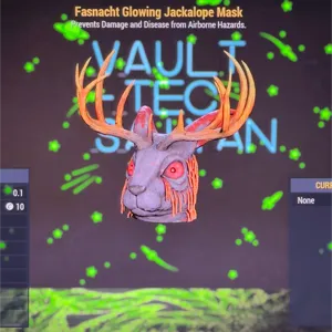 Glowing Jackalope Mask