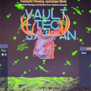 Glowing Jackalope Mask