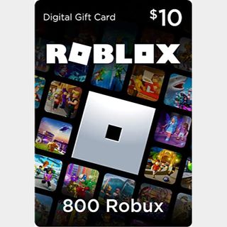 $10.00 Roblox Gift Card - 800 Robux [Online Game Code] - Other