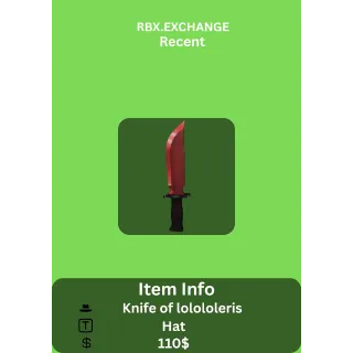 Knife of lolololeris | Code (READ DESC)