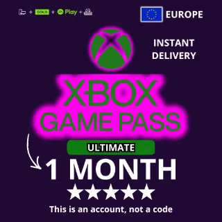 Xbox Game Pass 1-month (This is an account, not a code)