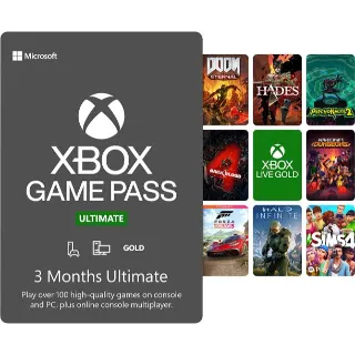 XBOX GAME PASS ULTIMATE 3 MONTHS GLOBAL