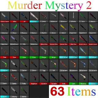 Bundle | MM2 SET 63 Items Godly