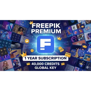 Freepik Premium Annual Access | 40,000 Credits | Global