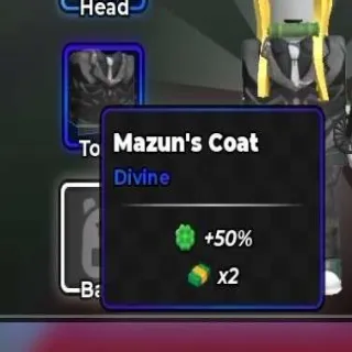Anime Dice Mazun's coat Gear Torso