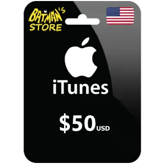 (US) $50.00 iTunes - Awesome price!