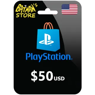 (US) $50.00 PLAYSTATION STORE - AWESOME PRICE!
