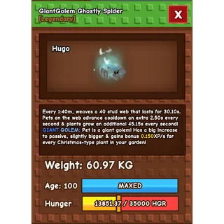 60.97KG Ghostly Spider Grow a Garden