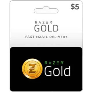 $5.00 PIN Razer Gold (Global) - 𝓐𝓾𝓽𝓸 𝓓𝓮𝓵𝓲𝓿𝓮𝓻𝔂