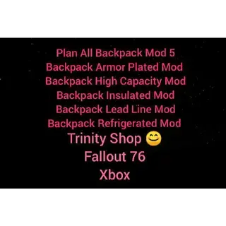 Backpack Mod Plan