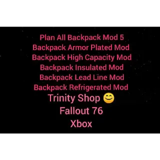 Plan | All Backpack Mod Plan