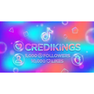 5,000 TikTok Followers + 10,000 Likes | FAST Delivery | 1-Year Guarantee