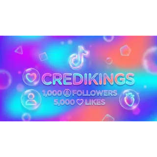 1,000 TikTok Followers + 5,000 Likes | FAST Delivery | 1-Year Guarantee