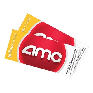 2X AMC Yellow Ticket NOT VALID IN : CA NY NJ