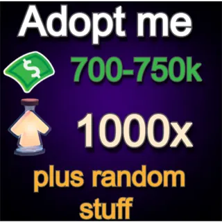 700k-750k bucks and 1000x potions / 17x admin abuse eggs / 1x random egg Legendary/ 5x Rubber ducky boxes /random pets 
