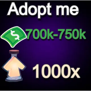 700k-750k bucks and 1000x potions / fast delivery 