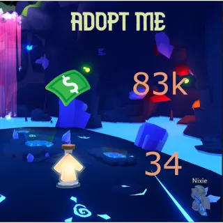 83000 bucks /34 Age-up potions- Adopt me 