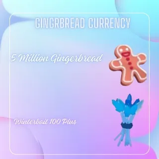  5M Gingerbread -Winter bait 100+ extra tiny ageup potions + extra frost claw 10X - Adopt Me 