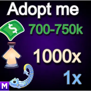700k-750k bucks and 1000x potions|1x Mega tealwood monster | fast delivery 