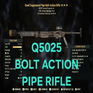 Q5025 BOLT ACTION PIPE