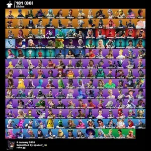 Fortnite 181 skins | OG STW | Hades | Raven | Leviathan | Kado Thorne | John Wick | Magnus | Glimmer | Deadfire